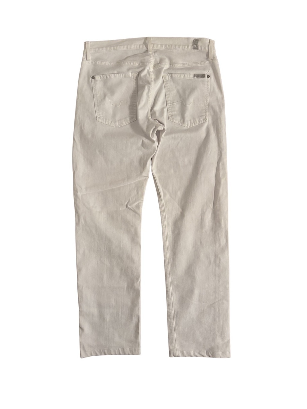 7 For All Mankind Jeans White Straight-Leg - Picture 3 of 5